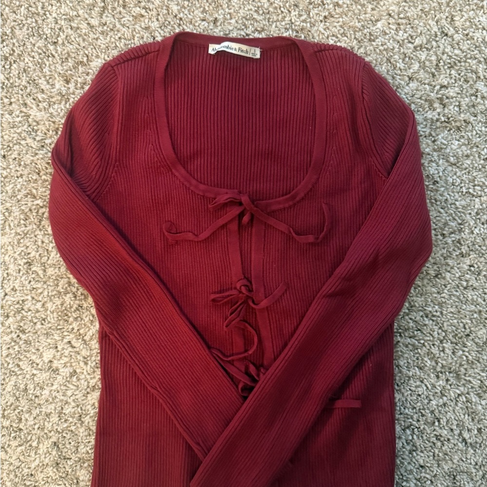 Abercrombie Tie-Front Ribbed Top